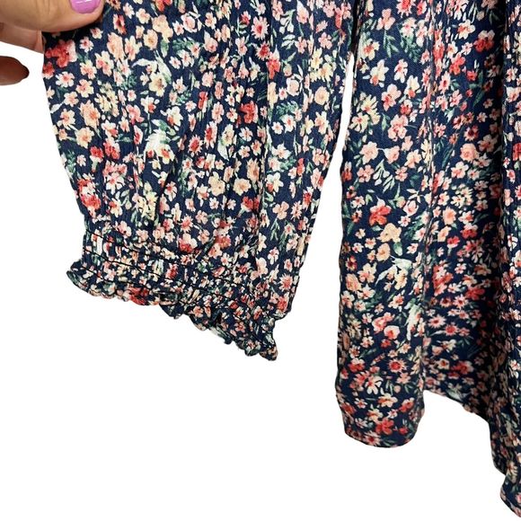 Mason & Belle Womens Floral Blouse Size 1X V-Neck Fall Autumn - Picture 3 of 7